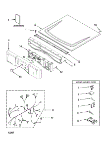 Top And Console Parts parts for Kenmore Dryer 110.97567701 (11097567701, 110 97567701) from AppliancePartsPros.com