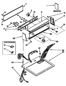 Top And Console Parts parts for Kenmore Dryer 110.97572800 (11097572800, 110 97572800) from AppliancePartsPros.com