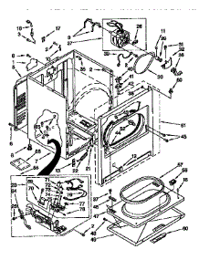 Cabinet parts for Sears Dryer 11097573910 from AppliancePartsPros.com