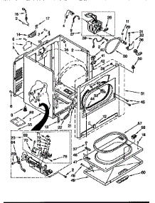 Cabinet parts for Kenmore Dryer 110.97580010 (11097580010, 110 97580010) from AppliancePartsPros.com