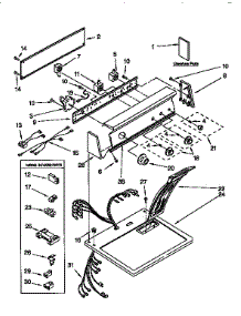 Top & Console parts for Kenmore Dryer 110.97585400 (11097585400, 110 97585400) from AppliancePartsPros.com