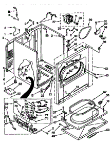 Cabinet parts for Sears Dryer 11097585810 from AppliancePartsPros.com