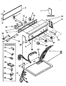Top And Console parts for Kenmore Dryer 110.97586210 (11097586210, 110 97586210) from AppliancePartsPros.com