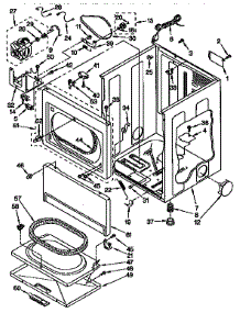 Cabinet Parts parts for Kenmore Dryer 110.97593410 (11097593410, 110 97593410) from AppliancePartsPros.com