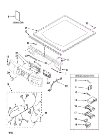 Top And Console Parts parts for Kenmore Dryer 110.97729700 (11097729700, 110 97729700) from AppliancePartsPros.com