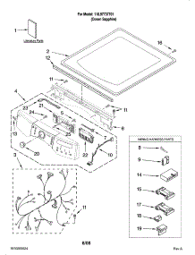 Top And Console Parts parts for Kenmore Dryer 110.97737701 (11097737701, 110 97737701) from AppliancePartsPros.com