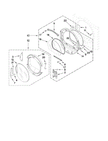 Door Parts parts for Kenmore Dryer 110.97751801 (11097751801, 110 97751801) from AppliancePartsPros.com