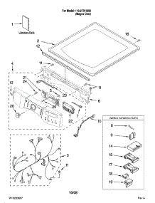 Top And Console Parts parts for Kenmore Dryer 110.97761800 (11097761800, 110 97761800) from AppliancePartsPros.com