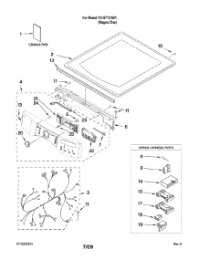 Top And Console Parts parts for Kenmore Dryer 110.97761801 (11097761801, 110 97761801) from AppliancePartsPros.com