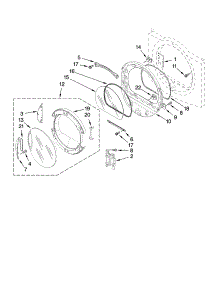Door Parts, Optional Parts (Not Included) parts for Kenmore Dryer 110.97872601 (11097872601, 110 97872601) from AppliancePartsPros.com