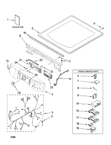 Top And Console Parts parts for Kenmore Dryer 110.97872602 (11097872602, 110 97872602) from AppliancePartsPros.com