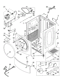 Cabinet Parts parts for Kenmore Dryer 110.97872603 (11097872603, 110 97872603) from AppliancePartsPros.com