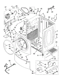 Cabinet Parts parts for Kenmore Dryer 110.97892601 (11097892601, 110 97892601) from AppliancePartsPros.com