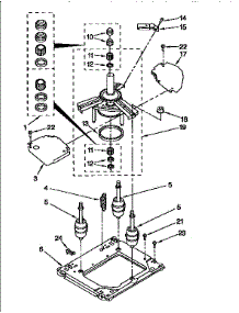 Machine Base parts for Kenmore Washer Dryer Combo 110.98573120 (11098573120, 110 98573120) from AppliancePartsPros.com