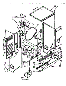Dryer Cabinet And Motor Parts parts for Kenmore Washer Dryer Combo 110.98573800 (11098573800, 110 98573800) from AppliancePartsPros.com