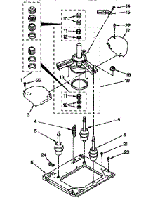Machine Base parts for Kenmore Washer Dryer Combo 110.98573810 (11098573810, 110 98573810) from AppliancePartsPros.com
