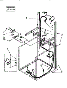 Dryer Support & Washer Harness parts for Kenmore Washer Dryer Combo 110.98576400 (11098576400, 110 98576400) from AppliancePartsPros.com