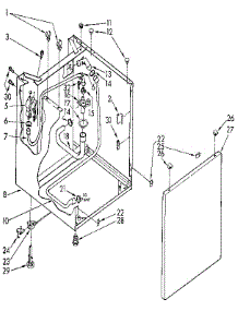 Washer Cabinet parts for Kenmore Washer Dryer Combo 110.98618100 (11098618100, 110 98618100) from AppliancePartsPros.com