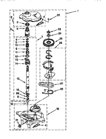 Gearcase parts for Kenmore Washer Dryer Combo 110.98673830 (11098673830, 110 98673830) from AppliancePartsPros.com