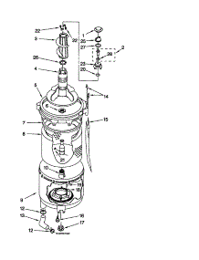 Tub And Basket parts for Kenmore Washer Dryer Combo 110.98752792 (11098752792, 110 98752792) from AppliancePartsPros.com