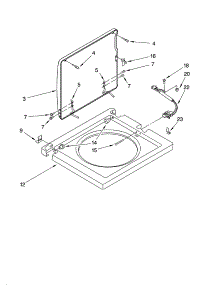 Washer Top And Lid Parts parts for Kenmore Washer Dryer Combo 110.98752796 (11098752796, 110 98752796) from AppliancePartsPros.com