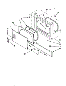 Dryer Front Panel And Door parts for Kenmore Washer Dryer Combo 110.98764792 (11098764792, 110 98764792) from AppliancePartsPros.com