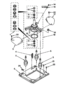 Machine Base Parts parts for Kenmore Washer Dryer Combo 110.99575100 (11099575100, 110 99575100) from AppliancePartsPros.com