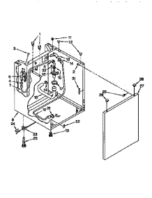 Washer Cabinet parts for Kenmore Washer Dryer Combo 110.99575110 (11099575110, 110 99575110) from AppliancePartsPros.com