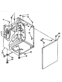 Washer Cabinet Parts parts for Kenmore Washer Dryer Combo 110.99575800 (11099575800, 110 99575800) from AppliancePartsPros.com