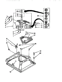 Machine Base parts for Kenmore Washer Dryer Combo 110.99576200 (11099576200, 110 99576200) from AppliancePartsPros.com