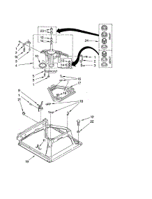 Machine Base parts for Kenmore Washer Dryer Combo 110.C92962200 (110C92962200, 110 C92962200) from AppliancePartsPros.com
