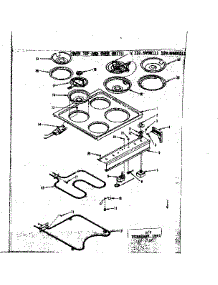 Main Top And Oven Units parts for Kenmore Range 119.6458111 (1196458111, 119 6458111) from AppliancePartsPros.com
