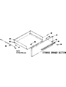 Storage Drawer Section parts for Kenmore Range 119.6478110 (1196478110, 119 6478110) from AppliancePartsPros.com