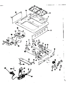 Top Burner Section parts for Kenmore Range 119.7067020 (1197067020, 119 7067020) from AppliancePartsPros.com