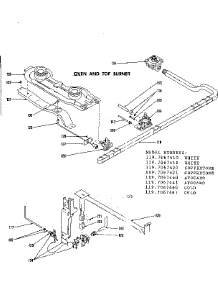 Oven And Top Burner parts for Kenmore Range 119.7067410 (1197067410, 119 7067410) from AppliancePartsPros.com