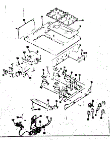 Burner Section parts for Kenmore Range 119.7087040 (1197087040, 119 7087040) from AppliancePartsPros.com