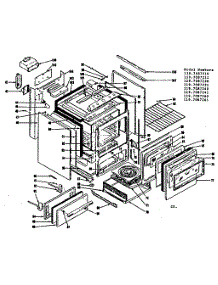 Body parts for Kenmore Range 119.7087220 (1197087220, 119 7087220) from AppliancePartsPros.com
