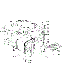Body Section parts for Kenmore Range 119.7098210 (1197098210, 119 7098210) from AppliancePartsPros.com