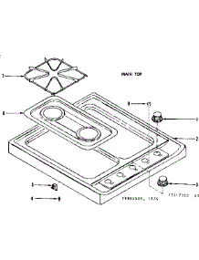 Main Top parts for Kenmore Range 119.7217362 (1197217362, 119 7217362) from AppliancePartsPros.com