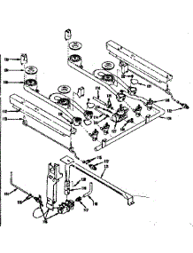 Oven And Top Burner parts for Kenmore Range 119.7407221 (1197407221, 119 7407221) from AppliancePartsPros.com