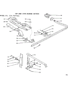 Top And Oven Burner Section parts for Kenmore Range 119.7407611 (1197407611, 119 7407611) from AppliancePartsPros.com