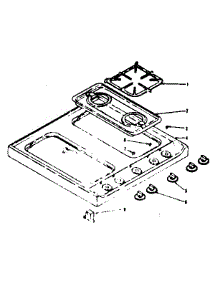 Main Top parts for Kenmore Range 119.7437340 (1197437340, 119 7437340) from AppliancePartsPros.com