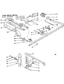 Top And Oven Burner Section parts for Kenmore Range 119.7447612 (1197447612, 119 7447612) from AppliancePartsPros.com