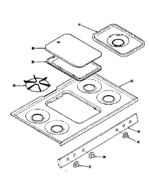 Cooktop Section parts for Kenmore Range 119.7458510 (1197458510, 119 7458510) from AppliancePartsPros.com