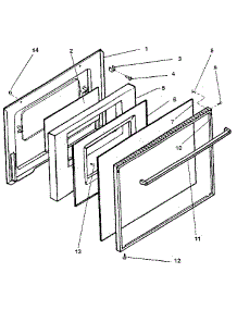 Oven Door parts for Kenmore Range 119.7488882 (1197488882, 119 7488882) from AppliancePartsPros.com