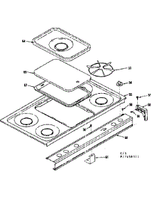 Cooktop Section parts for Kenmore Range 119.7498311 (1197498311, 119 7498311) from AppliancePartsPros.com