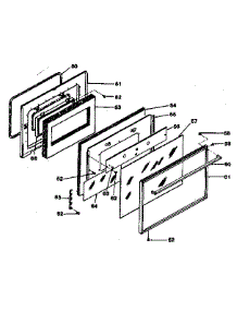 Oven Door parts for Kenmore Range 119.7498710 (1197498710, 119 7498710) from AppliancePartsPros.com