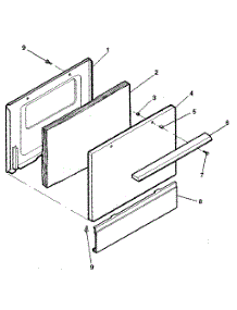 Oven Door And Snap-On Panel parts for Kenmore Range 119.9058811 (1199058811, 119 9058811) from AppliancePartsPros.com