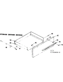 Storage Drawer Section parts for Kenmore Range 119.9068011 (1199068011, 119 9068011) from AppliancePartsPros.com
