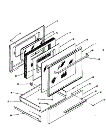 Inner Door Glass And Storage Drawer parts for Kenmore Range 119.9098510 (1199098510, 119 9098510) from AppliancePartsPros.com